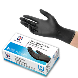 Black Nitrile Exam Gloves 5 Mil – Powder-Free, Latex-Free, Textured Grip Disposable Medical Gloves, XS–XXL, 100 or 1,000 count