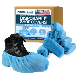 Disposable Non-Woven Fabric Shoe Covers – Breathable, Slip-Resistant Boot Covers for Realtors & Contractors, Fits Up to Men's 12, 100 or 1,000 Count