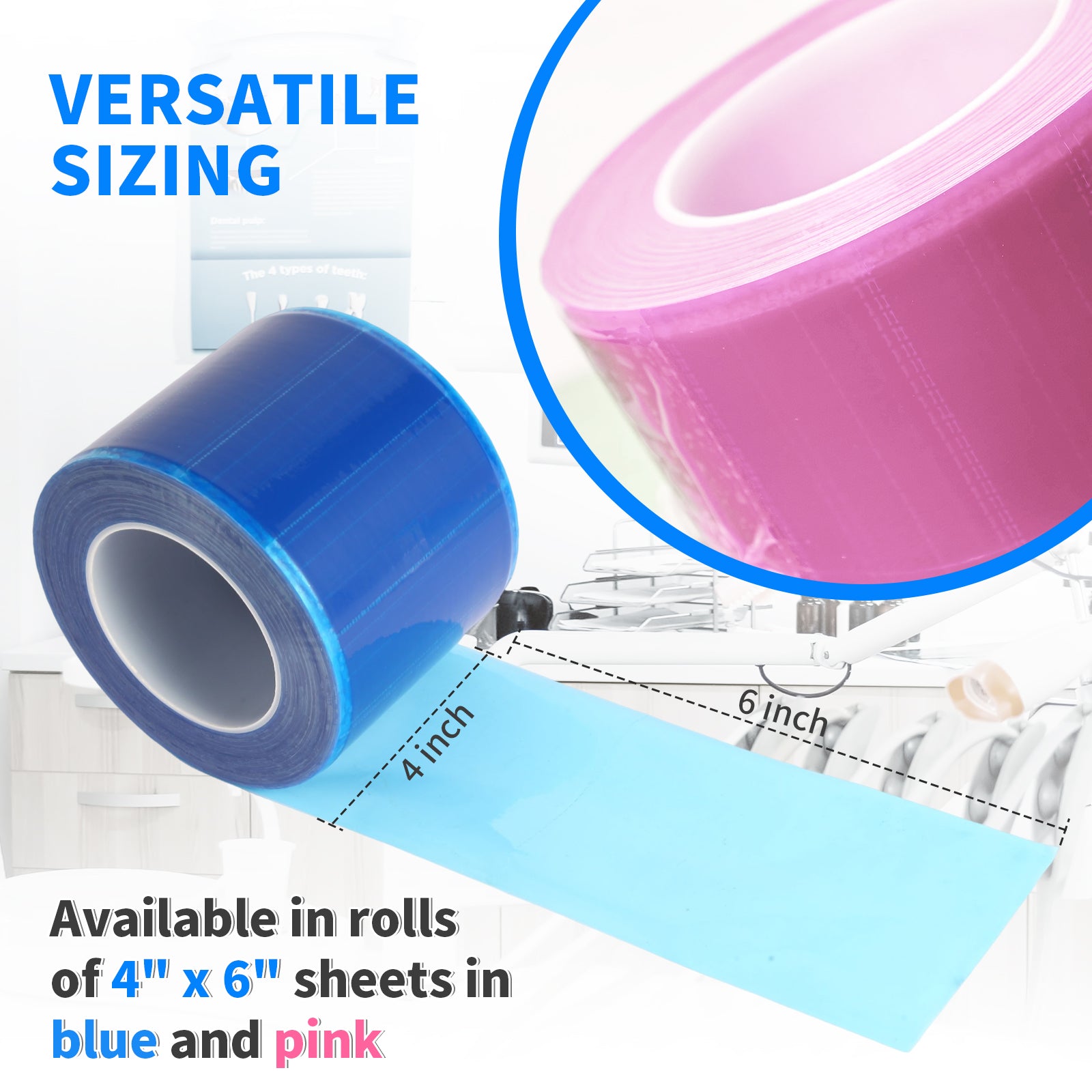 Henry Schein Barrier Film - Blue Adhesive - Roll of 1200 | Barrier Henry Schein Barrier Film - Blue Adhesive - Roll of 1200 | Barrier